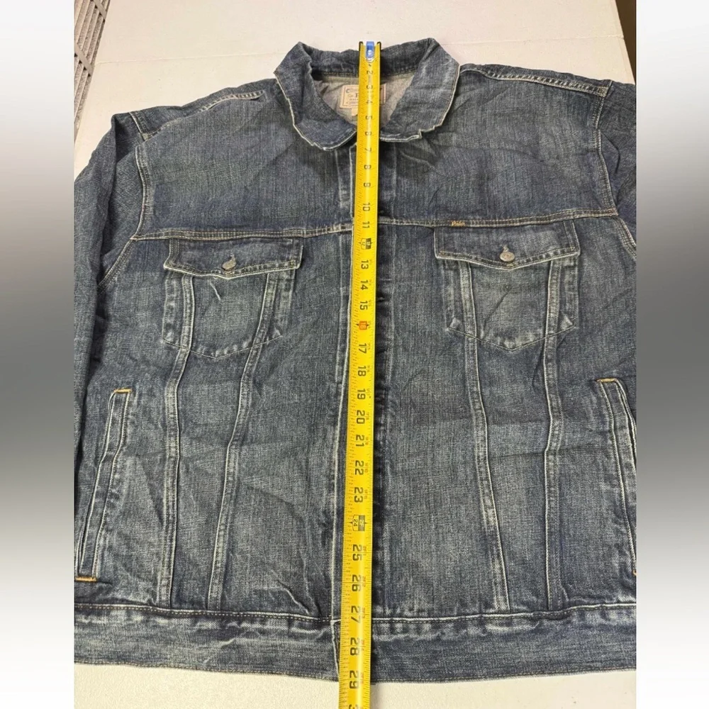 New Polo Ralph Lauren Blue Core Replen Long Sleeve Collared Trucker Jacket 4XB